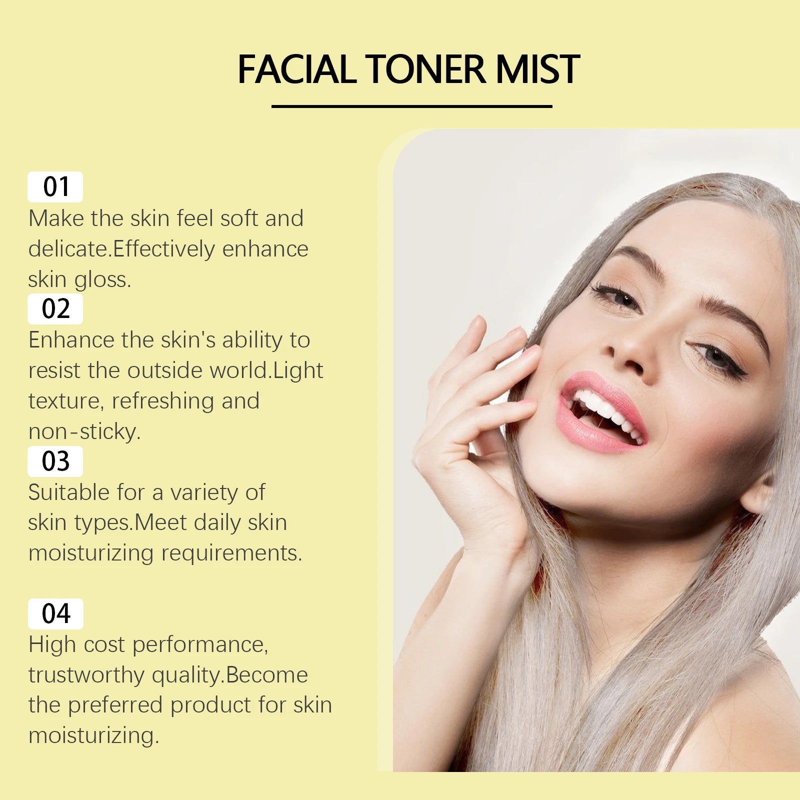 Hyaluronic Acid Moisturizing Facial Spray Brightening Relieve Redness Irritation Soothing Skin Nourishing Mist Face Essence Oasis Select