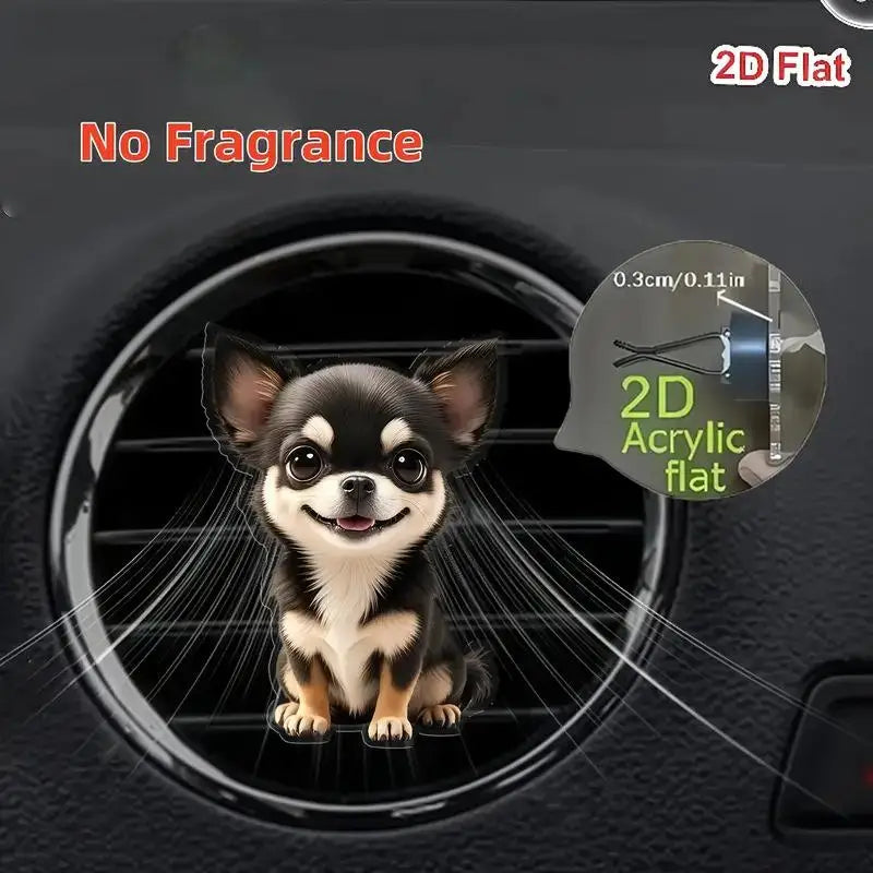 Acrylic Car Vent Clip Aromatherapy Air Freshener Holder 2D Decorative Clip For Car AC Vents Oasis Select