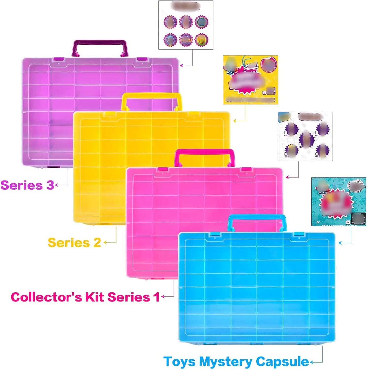 Mini Brands Storage Case – 48 Compartments for Series 1 2 3 4