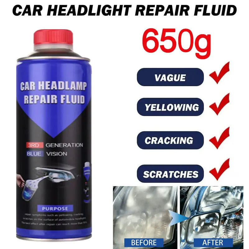 800g Car Headlights Restoration Liquid 600ml For Car Headlight polishing Renovator Headlight Polymer Refurbishmen Repair Oasis Select 650g