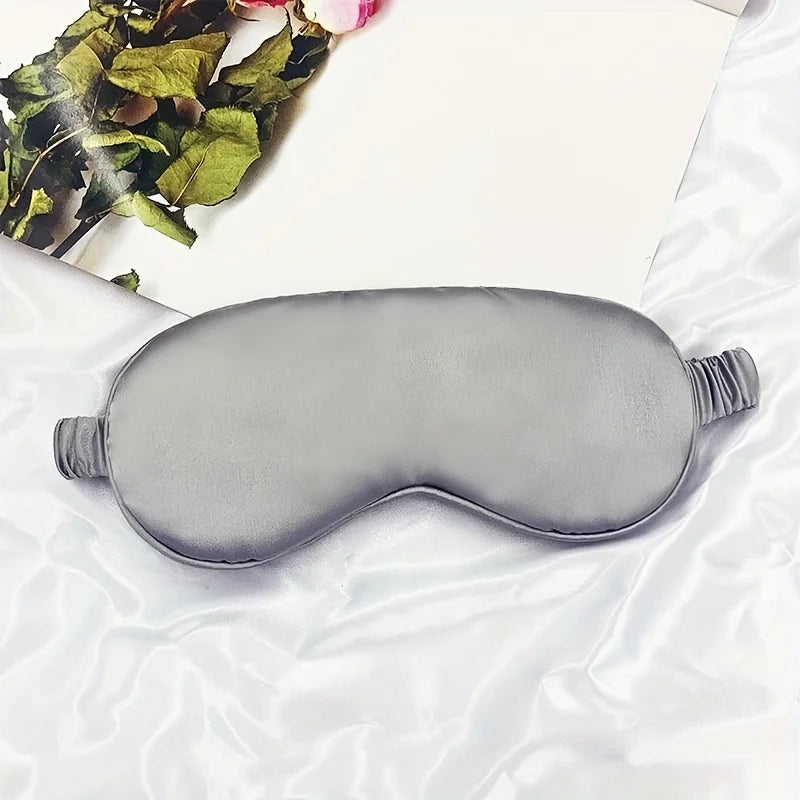 Double-Sided Silk Blackout Sleep Eye Mask | Travel Nap Mask Sleep Eye Mask Oasis Select Gray