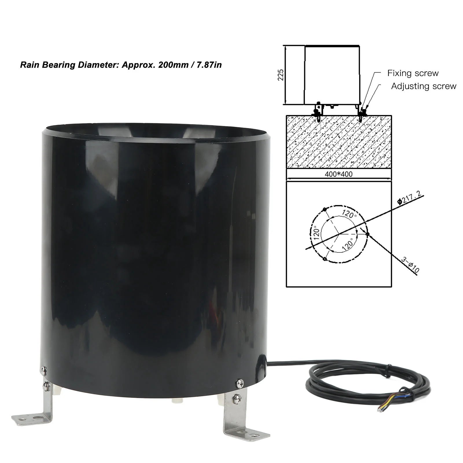 Rainfall Sensor Tipping Bucket Rain Gauge Measurement Monitoring Tool 485 Pulse 4.5~30V Tipping Bucket Rain Sensor Oasis Select