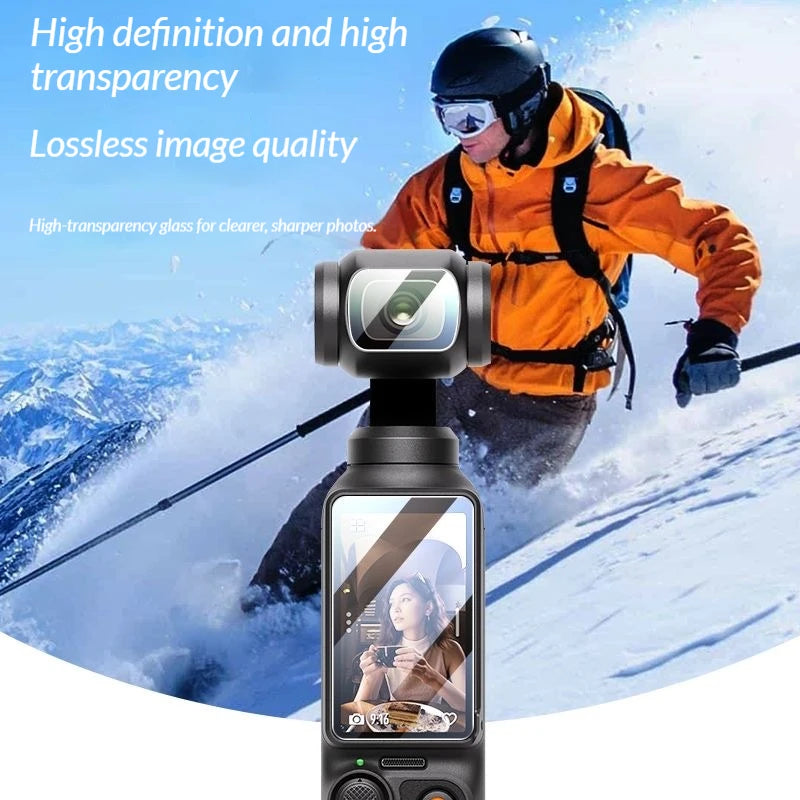 DJI OSMO Pocket 4/3/2 HD Tempered Glass Screen & Lens Protector