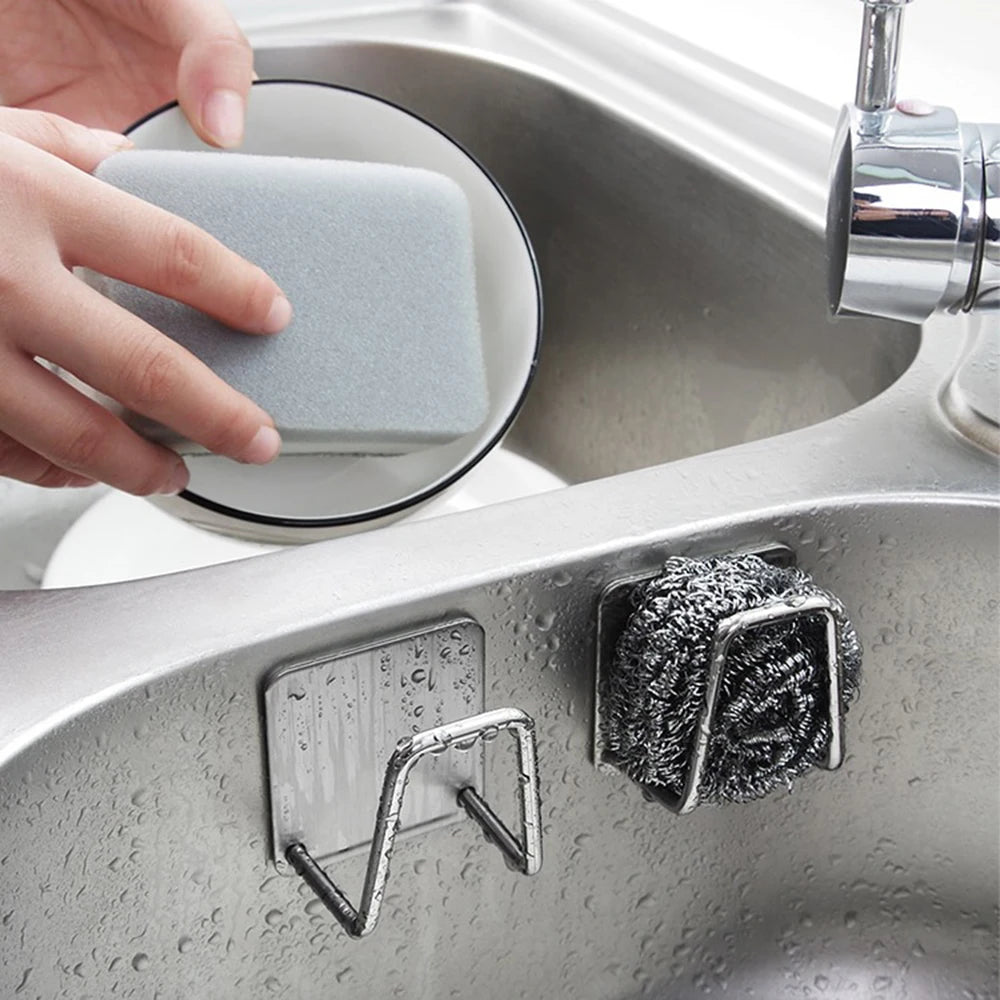 Sink Sponge Holder Rack – Wall Mount ABS Draining Caddy