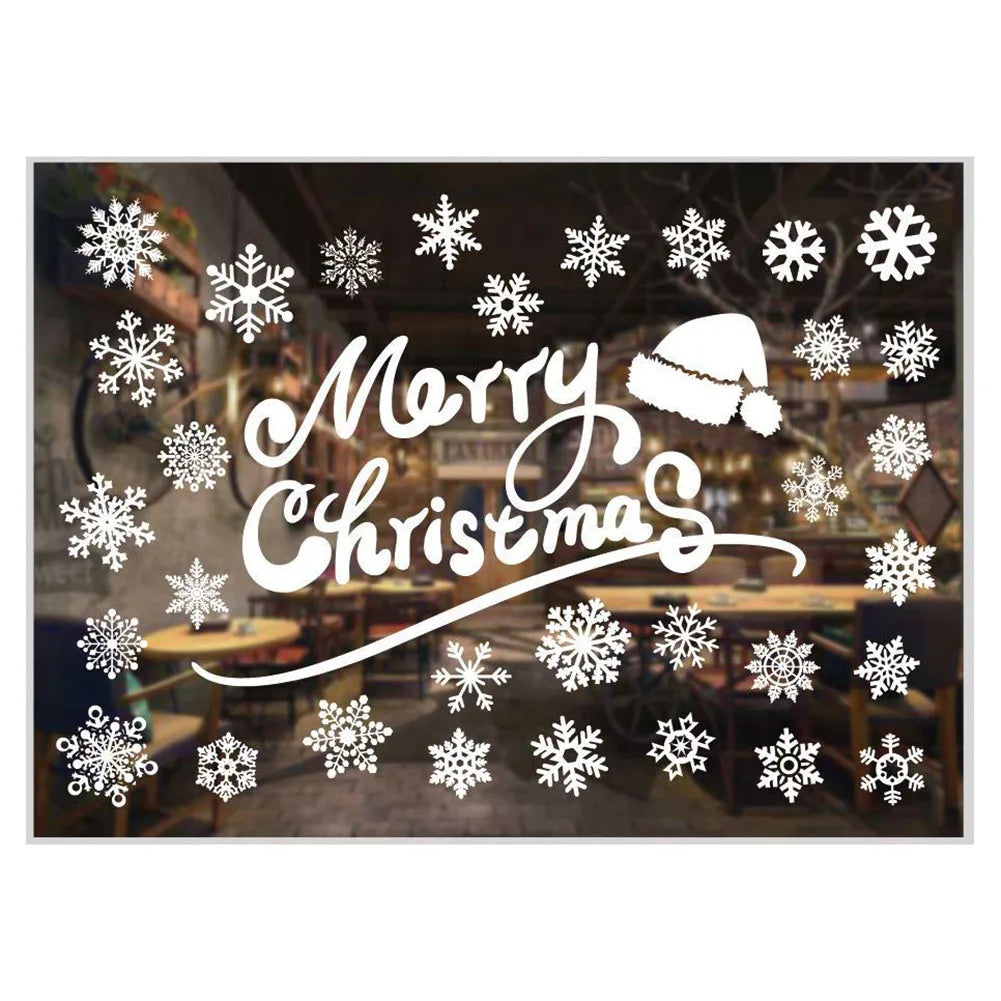Christmas Window Clings – Snowflake & Reindeer Static Decals Window Clings Oasis Select I