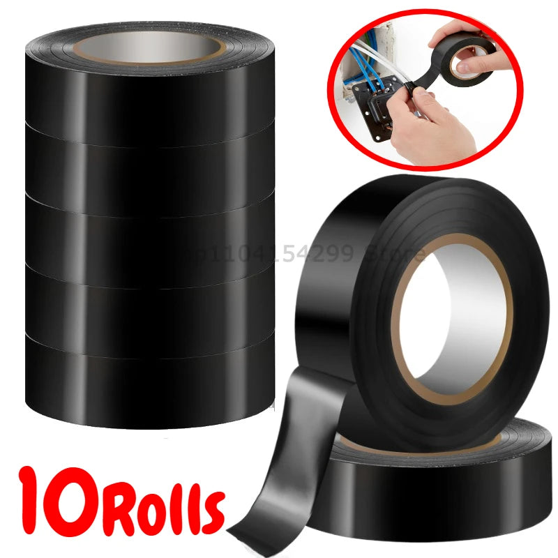 5/10pc Electrical Insulating Tape Heat Resistant Harness Insulation Automotive Tape Self Adhesive Electric Wire Protection Tapes Oasis Select 10Rolls 10M
