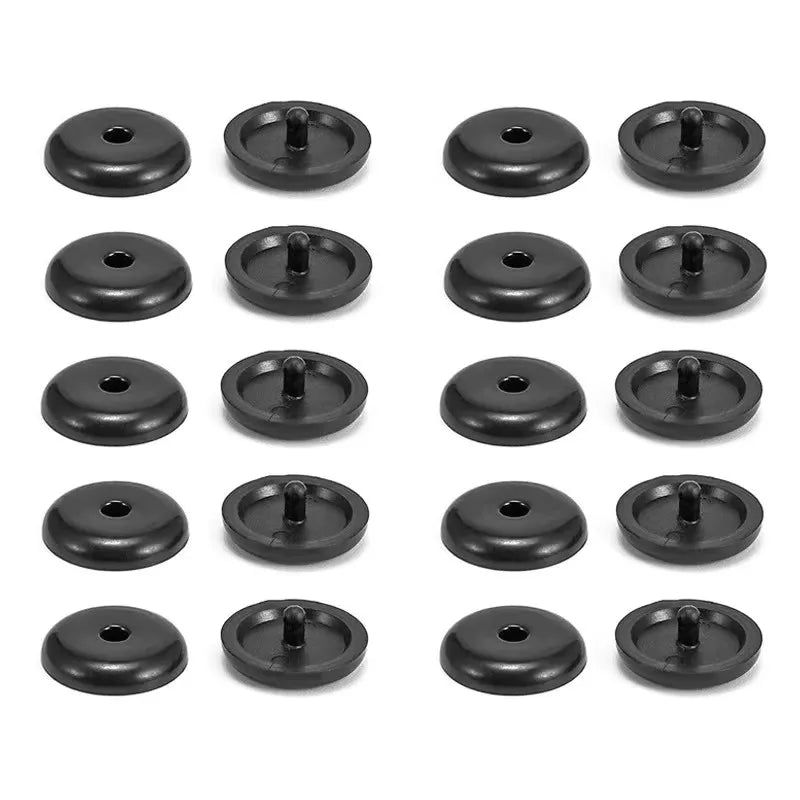 5/10/20pairs Car Safety Seatbelt Stopper Buckle Automobile Seat Belt Spacing Limit Stop Plastic Anti-slip Buttons Retainer Oasis Select 10 pairs Black