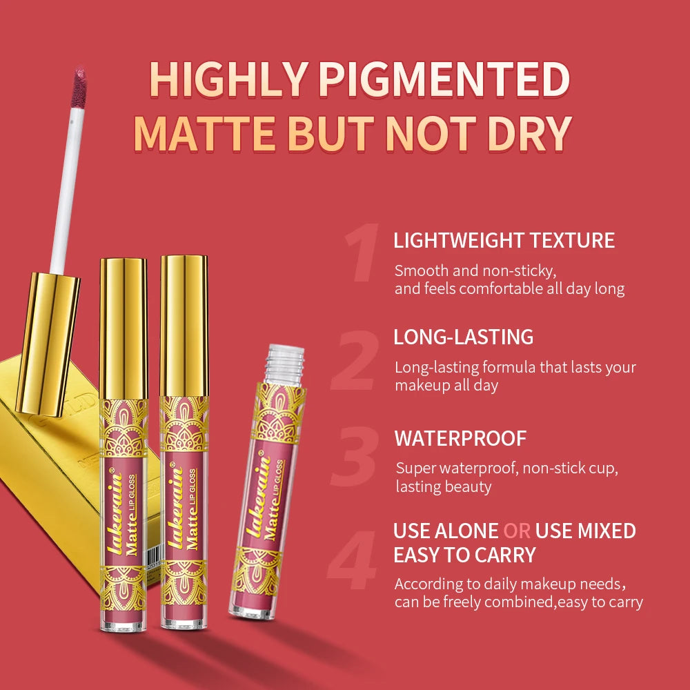 Golden Bar Luxury Lipstick Timeless Velvety Smooth Finish Intense Color Stay Smudge-Proof & Waterproof Valentines Day Gift for H Oasis Select