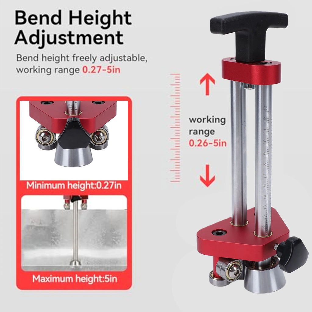 Sheet Metal Bending Tool Sheet Metal Roller 1 Station 7-130mm Adjustable 0-100 Degree Bending Metal Roofing Bender Oasis Select