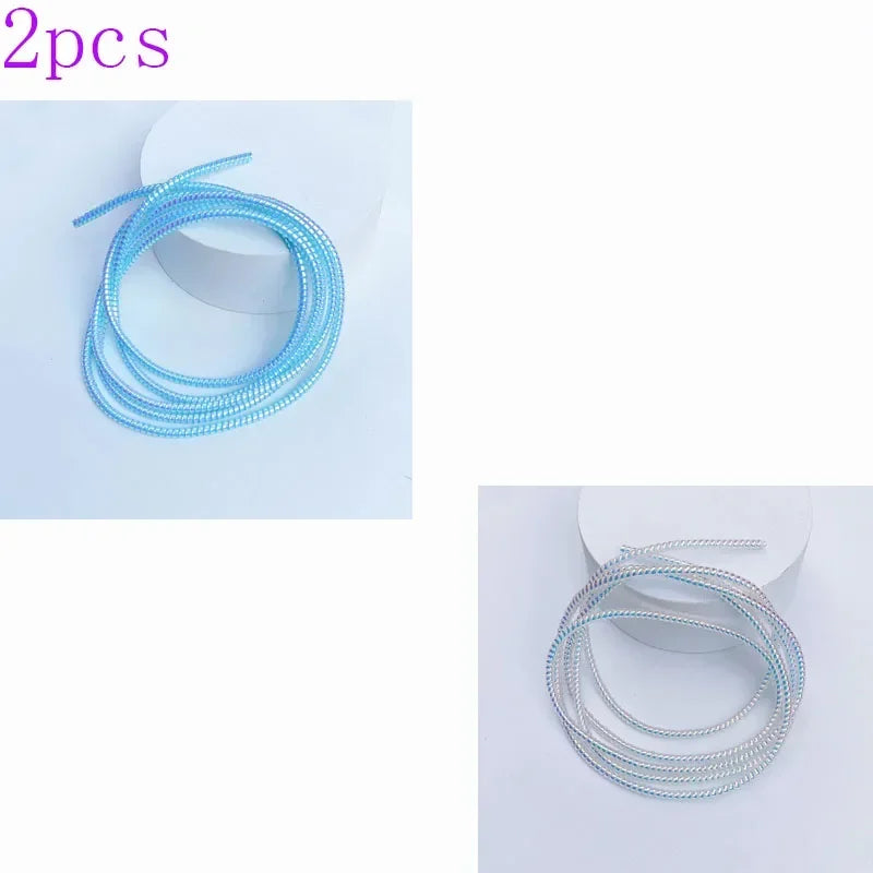 2/1Pcs 1.6M Laser Cable Protectors Spiral Data Cable Organizer Wrap Universal Phone Charger Cord Saver Sleeve Oasis Select Mix colors-2pcs 5