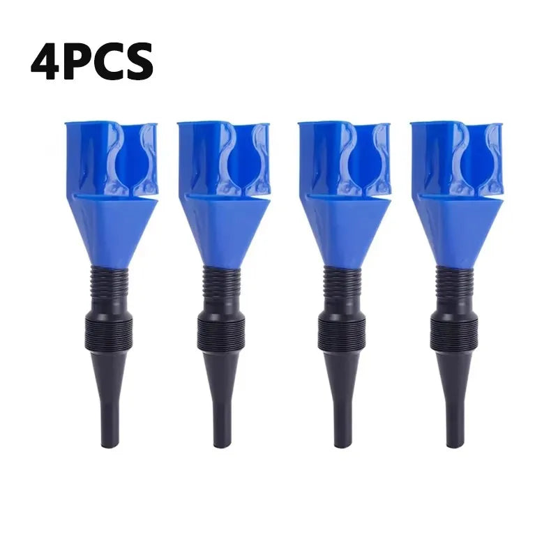 1-8Pcs Car Refueling Funnel, Gasoline Folding Engine Oil Funnel Tool, Plastic Funnel, Car Motorcycle Refueling Tool, Auto Parts Oasis Select 4PCS