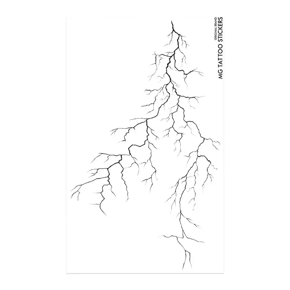 Black Vein Lightning Temporary Tattoo – Waterproof Goth Style Temporary Tattoo Oasis Select A