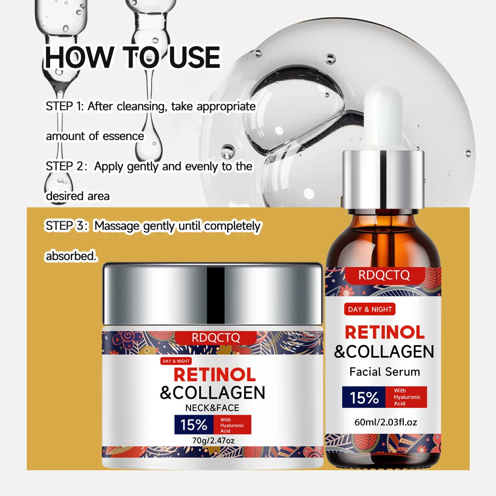 Retinol Collagen Serum | 15% Hyaluronic Acid | Hydrating Set Face Serum Set Oasis Select
