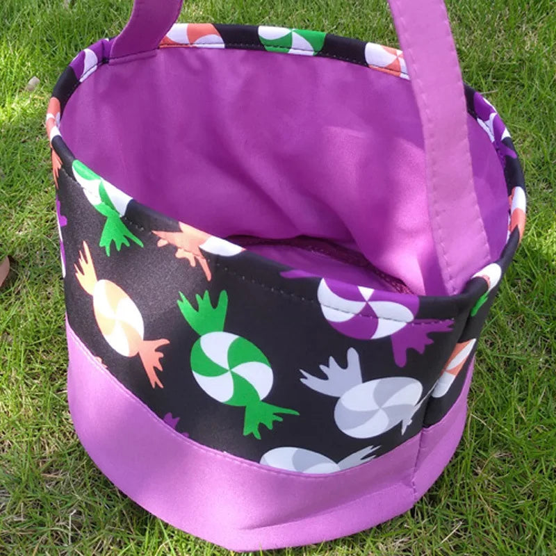 Halloween Portable Canvas Candy Bag Halloween Decoration Basket Kids Tote Bag Pumpkin Basket Halloween Decoration Oasis Select Style 12 Other