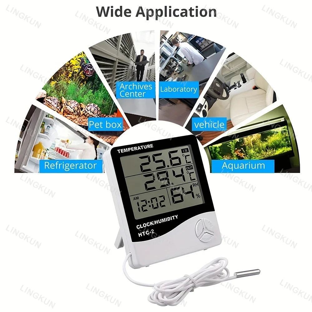 Indoor LCD Digital Thermometer Hygrometer - Electronic Temperature & Humidity Meter Sensor Gauge Weather Station for Home Oasis Select