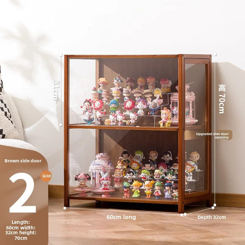 Figure cabinet Glass display cabinet Steel dustproof transparent model Storage cabinet Pain cabinet Toy locker Display bookcase Oasis Select Two doors 60 long