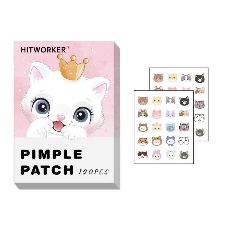 40/100pcs cute cartoon kitten acne cover patch, gentle and non irritating to the skin Oasis Select 40pcs