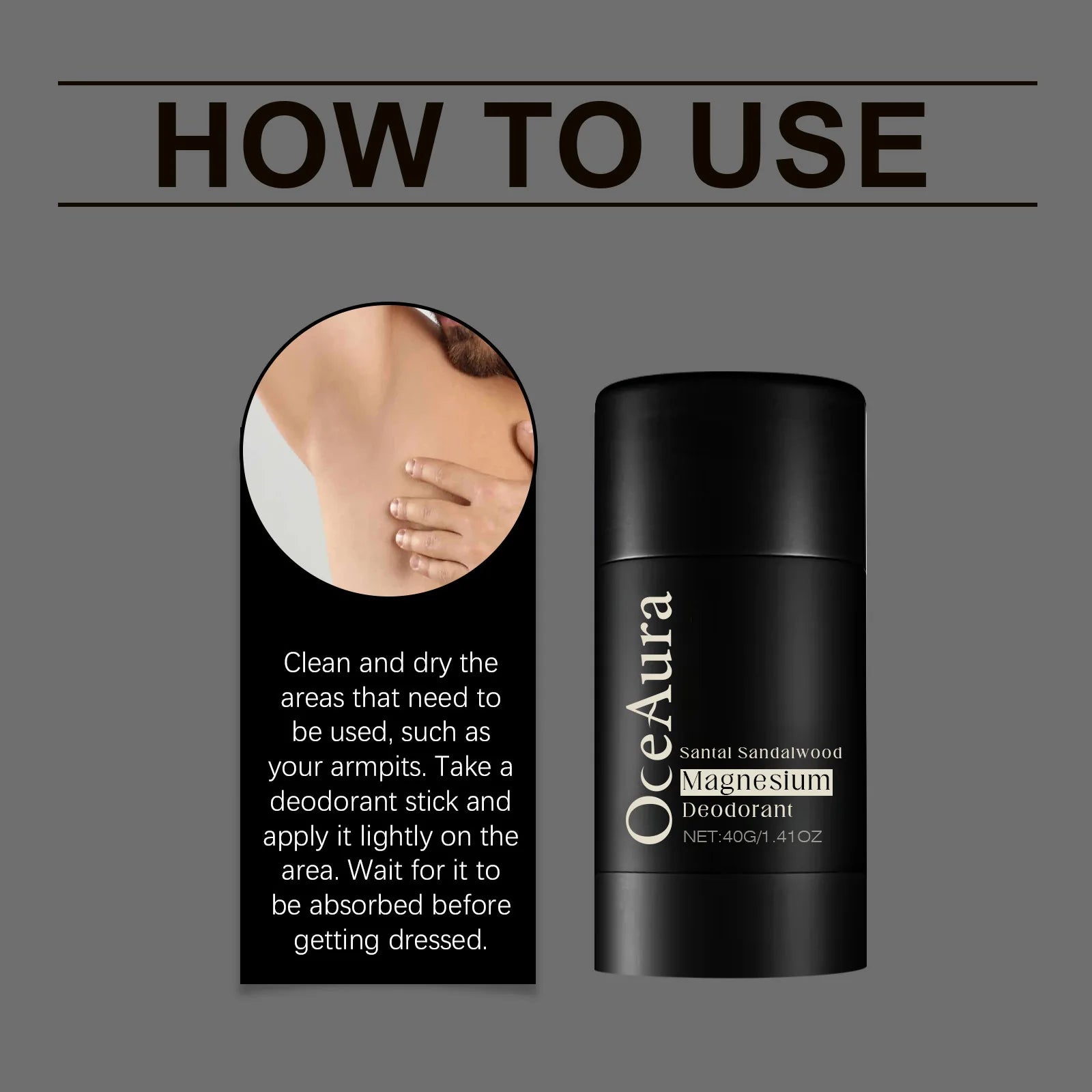 Sandalwood Deodorant Stick Anti Odor Remove Underarm Smell Persistent Aroma Refresh Charming Outdoor Body Antiperspirant Stick Oasis Select