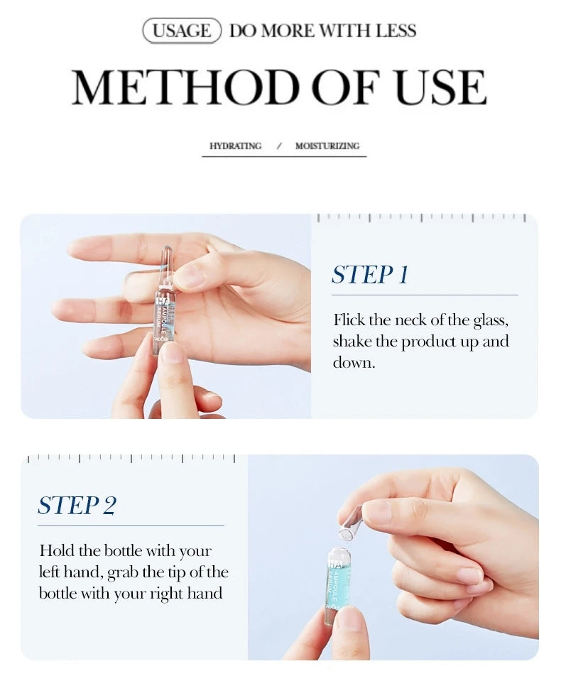 Hyaluronic Acid Ampoule Essence – 7x2ml Hydrating Face Serum Face Serum Ampoule Oasis Select