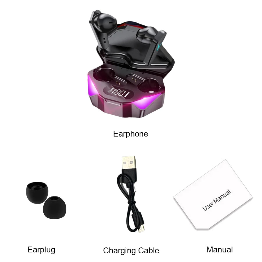 New TWS Wireless Headphones Bluetooth Earphones Control Sport Headset Waterproof Microphones Music Earphones for All Smartphone Oasis Select B