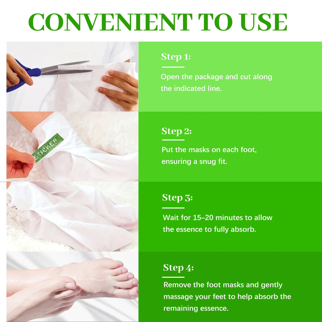 Aloe Vera Exfoliating Foot Mask Socks – Moisturizing Treatment