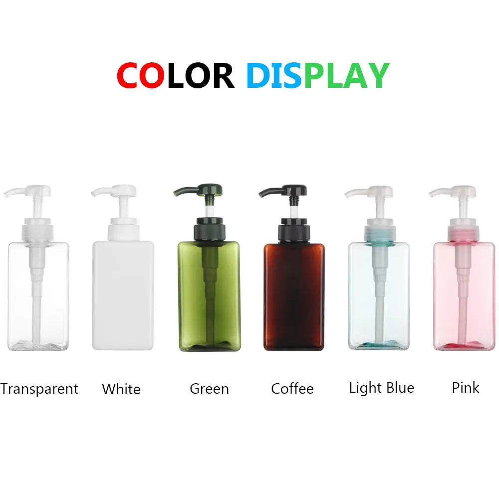 650ml Square Clear Bottle Liquid Soap Whipped Mousse Points Bottling Shampoo Lotion Shower Gel Pump Bottlesnding Soap Dispenser Oasis Select