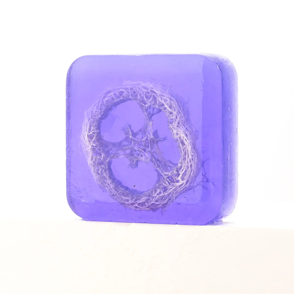 Lavender Luffa Handmade Soap – Citric Acid Brightening Bar 100g