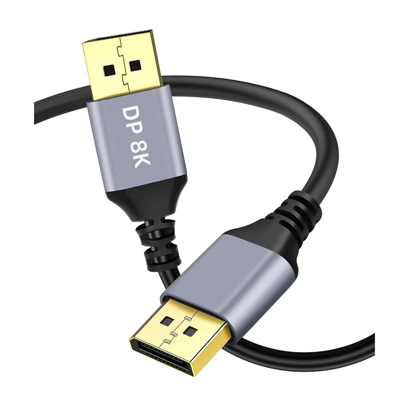  1m 2m 3m 8K DP DisplayPort Cable 8K@60Hz 4K@144Hz 32.4Gbps High Speed for Laptop PC Gaming Monitor Graphics Card Display Port Oasis Select