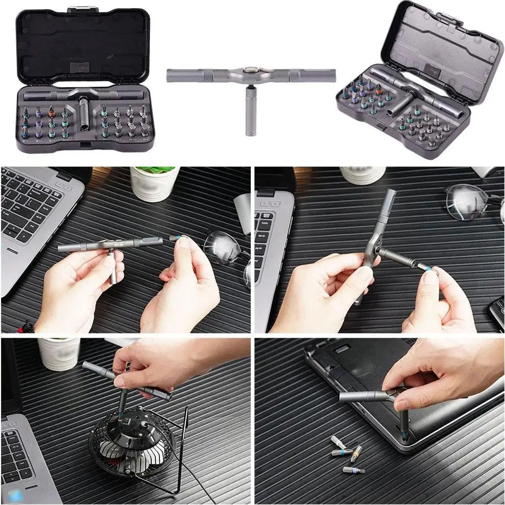 24-in-1 Multifunctional Screwdriver and Ratchet Wrench Set Magnetic Tips Home Repair Tool Kit for DIY Tasks Maintenance Projects Oasis Select
