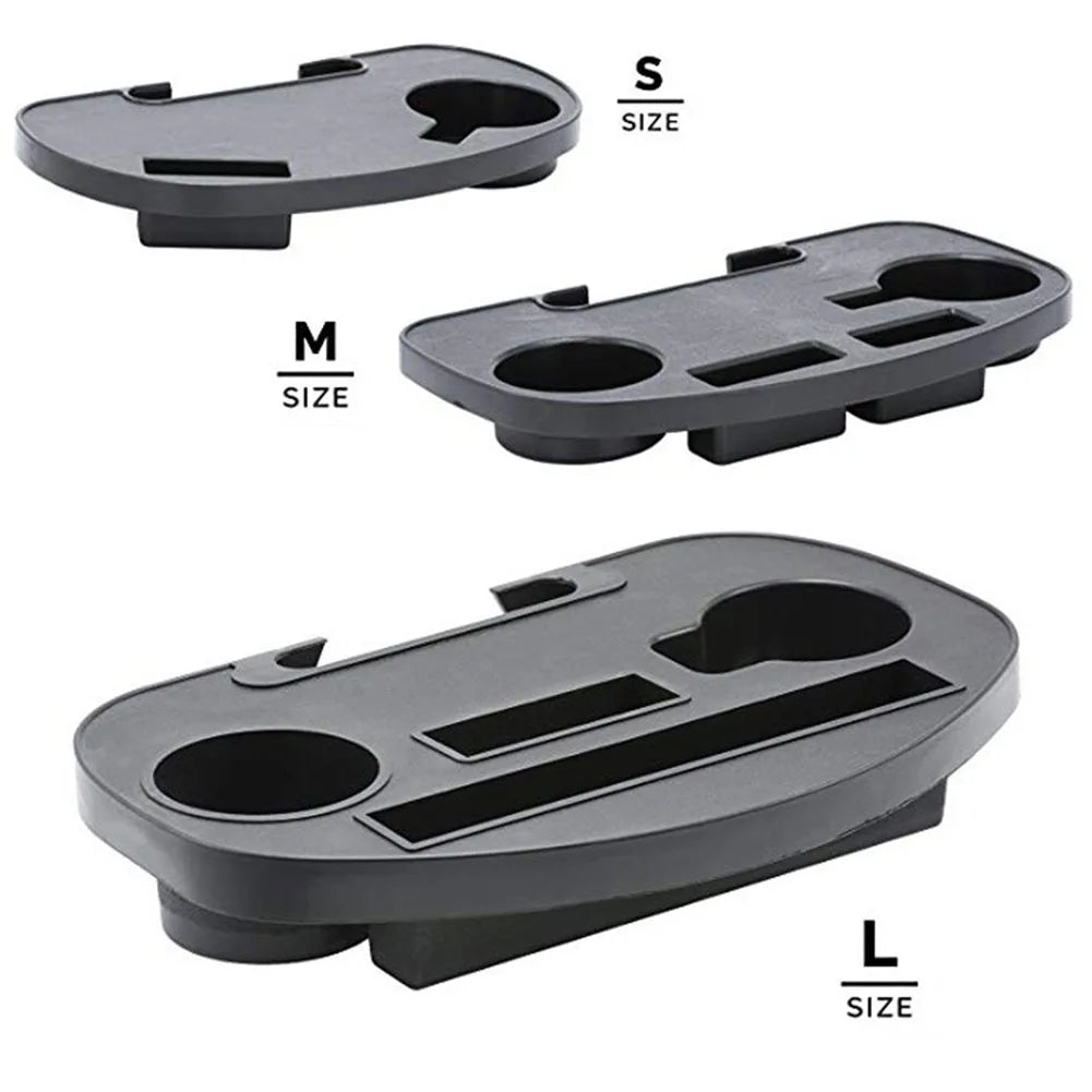 Clip On Cup Holder With Mobile Phone Slot For Camping Chair Armrest Side Table Black Plastic Tray Outdoor Beach Festival Gear Oasis Select