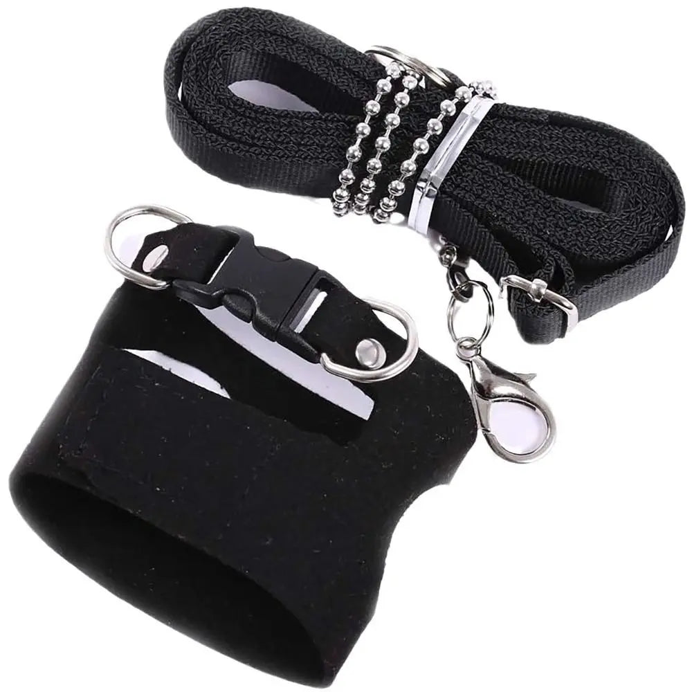 Adjustable Leather Rat & Lizard Harness Leash Set – 3 Sizes Pet Harness & Leash Oasis Select