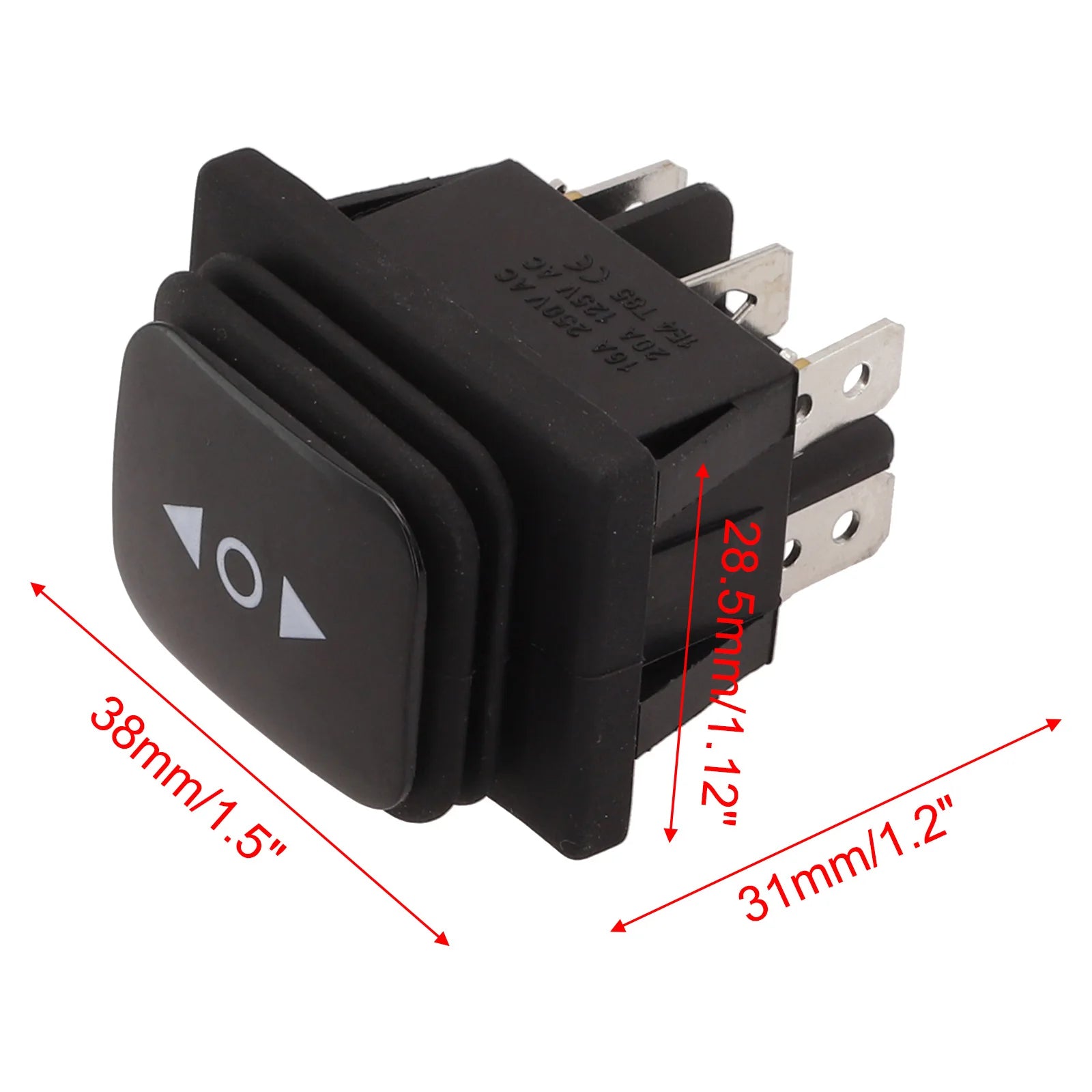 Momentary Polarity Reverse Switch Linear Actuator 6 Pin Rocker Switch 3 Position Locking ON-OFF-ON DSDT Oasis Select
