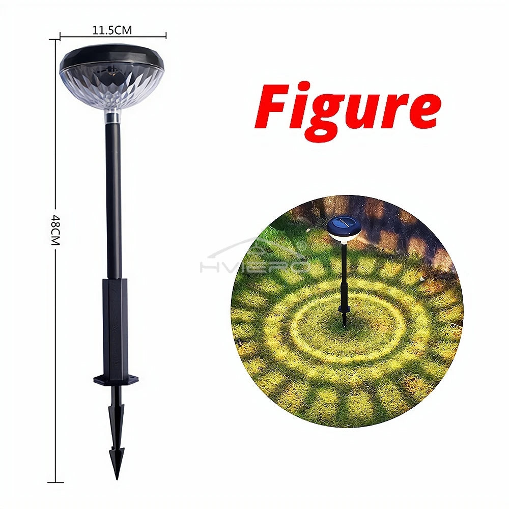 Solar Shadow Lawn Lamp IP65 Waterproof Garden Ground Light