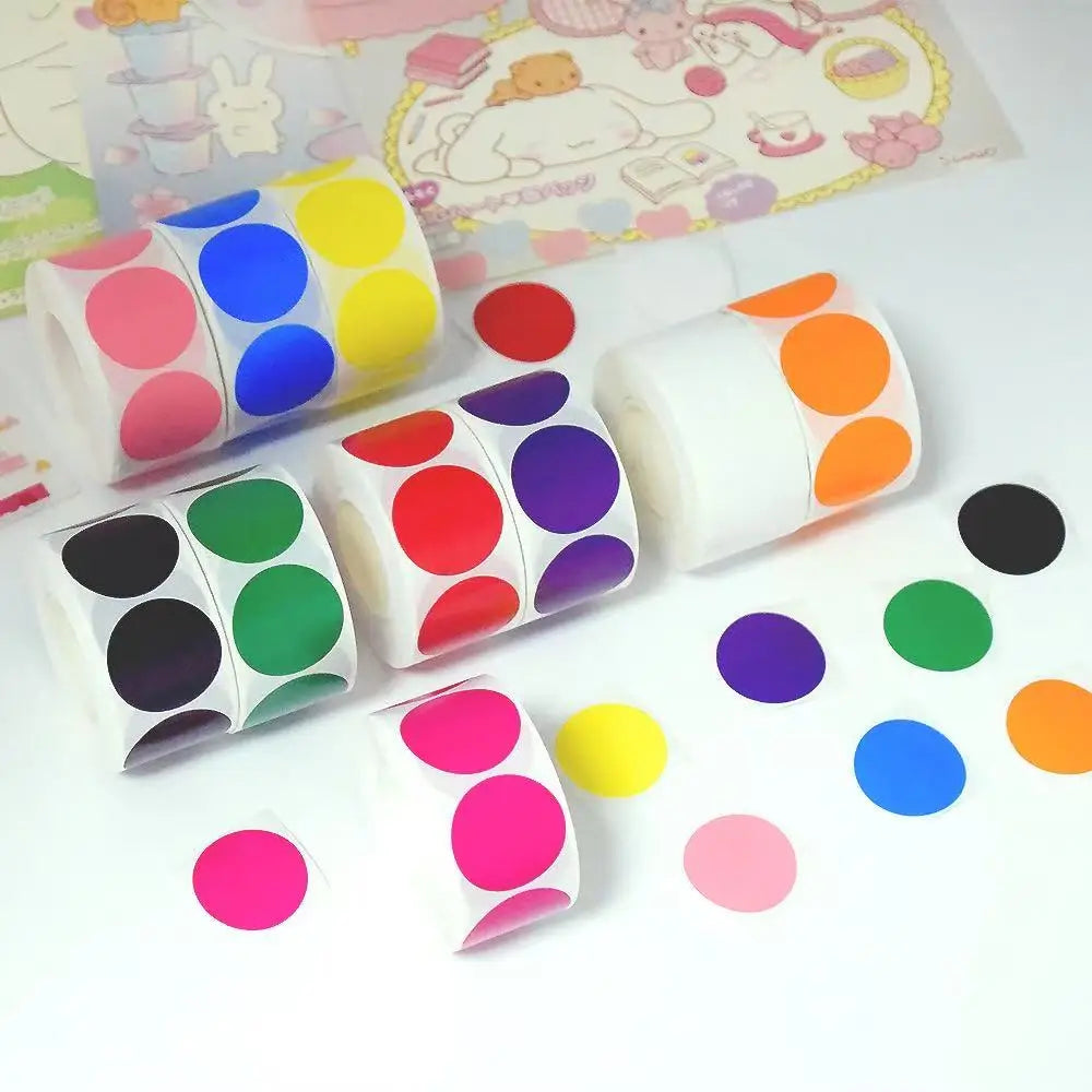 Colored Dot Stickers, Labels Circle Dots Labels Circle Stickers for Office,Classroom,Family（Etc - 10 Colors, 500 Labels/Roll） Oasis Select