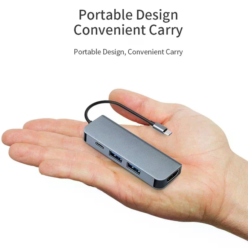 USB-C Hub 8IN1 Type C Adapter Multiport USB3.0 PD Charging Port TF SD Card Reader Mobile Phone Tablet Converter Oasis Select