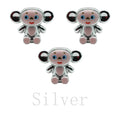 Tire Valve Stem Cap Cute Cartoon Monkey Tire Valve Stem Cover for Bikes Corrosion-Resistant Tire Cap Cover for Cars Motorcycle Oasis Select Silver-4Pcs