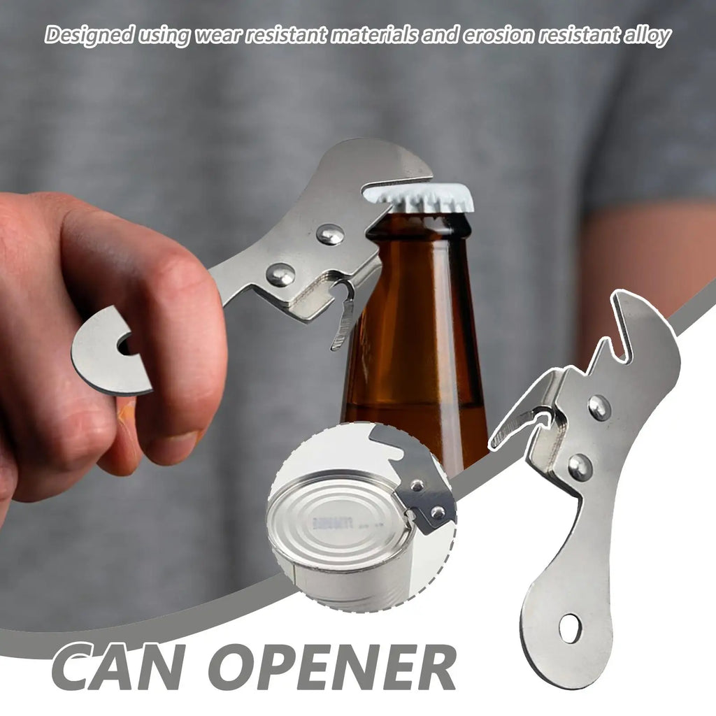Beer Bottle Opener Manual Stainless Steel Bottle Opener Kitchen Gadget Portable Can Opener Multifunctional Bottle Opener Oasis Select