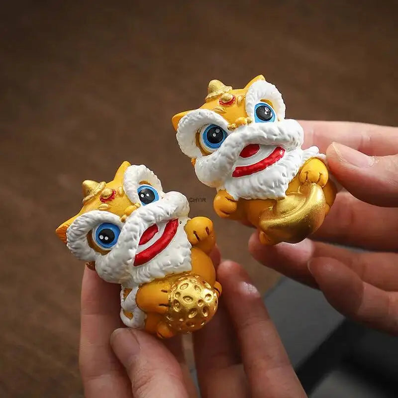 Tea Pet Lion Desktop Office Desk Tea Play Decoration Ornament Oasis Select