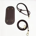 Crochet Handbag DIY Kit – PU Leather Bag Base, Strap & Chain DIY Bag Making Kit Oasis Select Dark brown