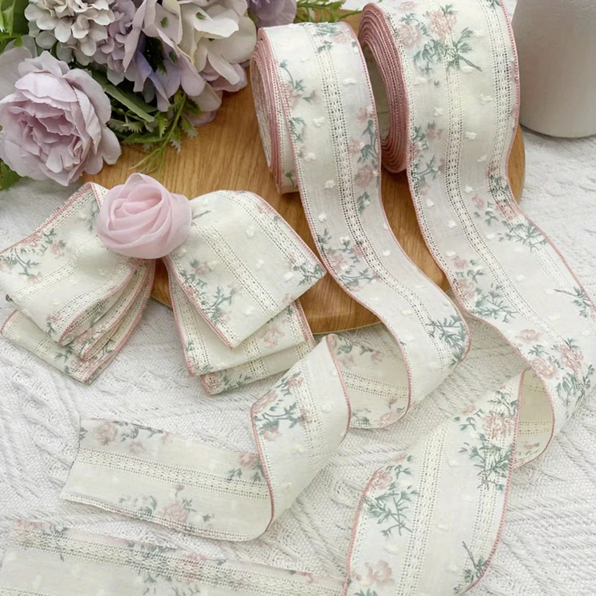 DIY Sweet Cotton Floral Prints Bow Hair Clips for Baby Girls Lovely Ribbon Bowknot Hairpins Barrettes Party Headwear Gift Oasis Select