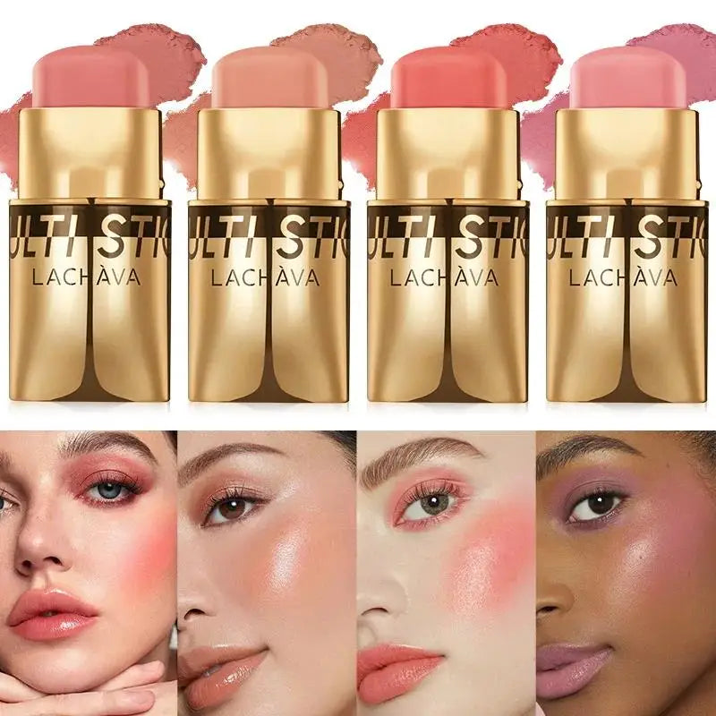 QiBest 3-in-1 Waterproof Blush Stick – Lips, Face & Eyes Multi-Use Blush Stick Oasis Select