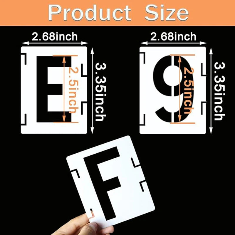42 pieces of letter hollow templates, reusable artistic fonts, coloring, spray painting. Suitable for walls, wood, rock fabrics Oasis Select 2.5 inch