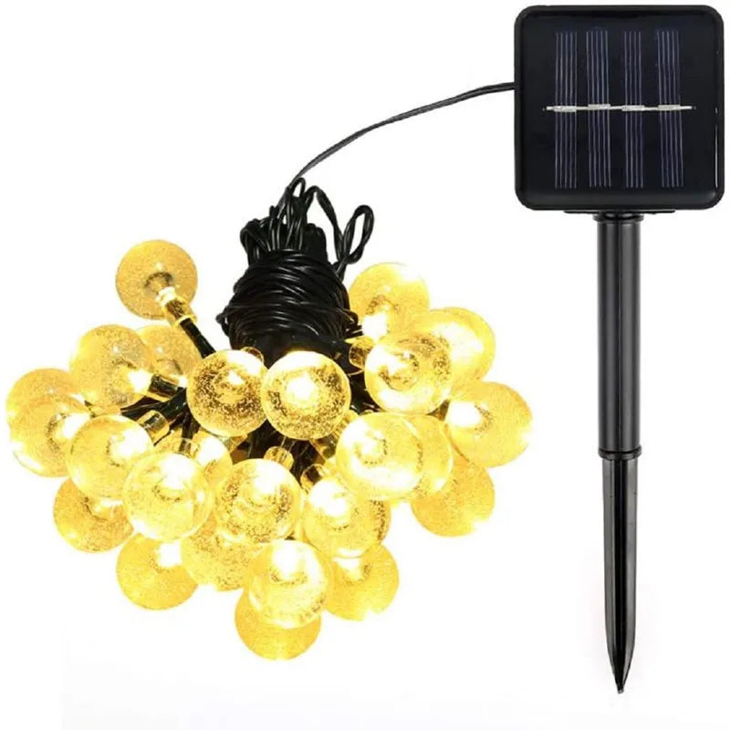 LED Solar Camping Outdoor Waterproof Colored Light String, Christmas Light String, Balcony Garden Courtyard Decorative Light Oasis Select