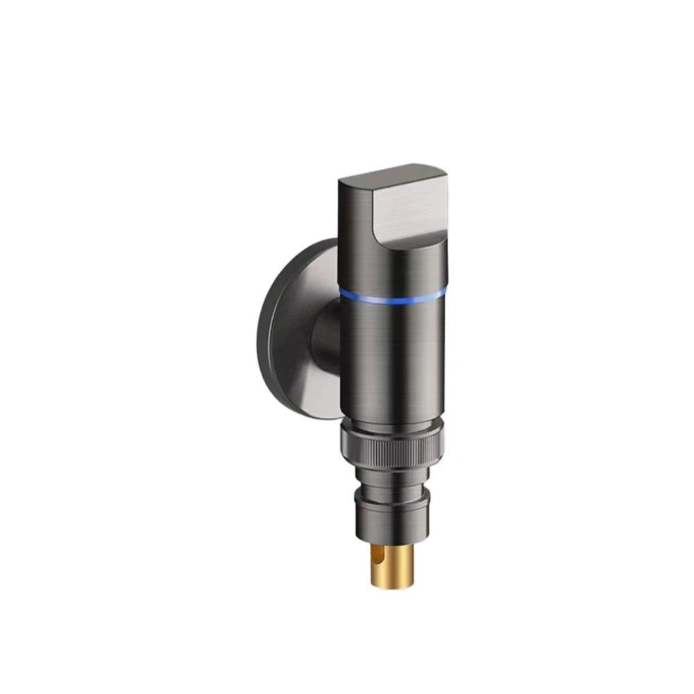 Washing Machine Faucet Automatic Water Stop Valve Quick Opening Angle Valve G1/2 Wall Mounted Water Stop Clip Triangle Valve Oasis Select Gray