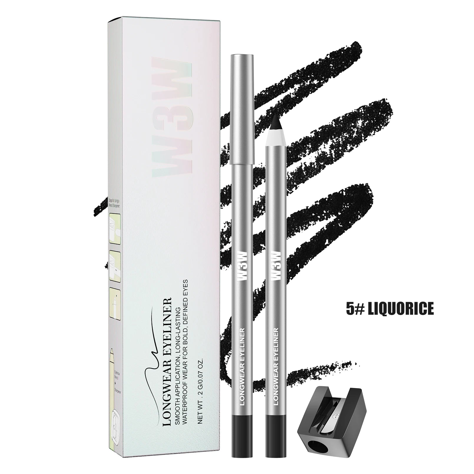 W3W 8-Color Matte Gel Eyeliner Pencil Set – Waterproof