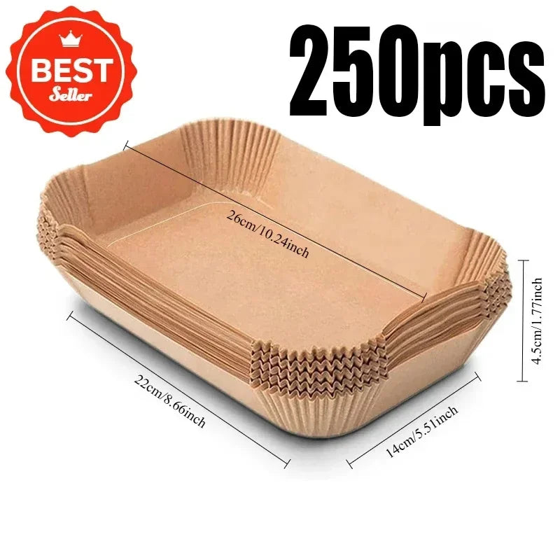 Disposable Air Fryer Paper Non-Stick Kitchen Baking Airfryer Mat Oilproof Micro-wave Barbecue Pad Baking Paper Liner Accessories Oasis Select 250PCS