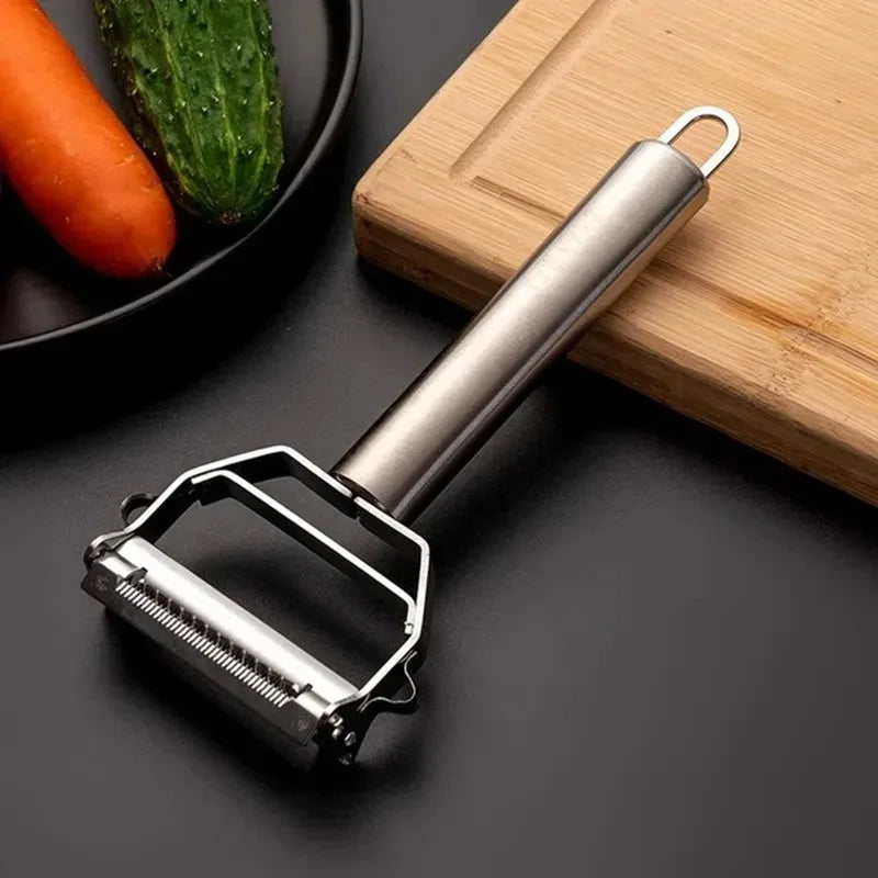 Double-end Peeler Stainless Steel Fruit Vegetable Planer Practical Kitchen Gadget for Home Daily Food Preparation Oasis Select