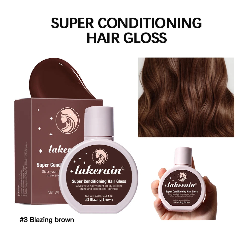 100ml Super Gloss Color Conditioning Gloss Rinse Out Semi-Permanent Hair Gloss that Enhances Color and Boosts Shine & Hydration Oasis Select 03