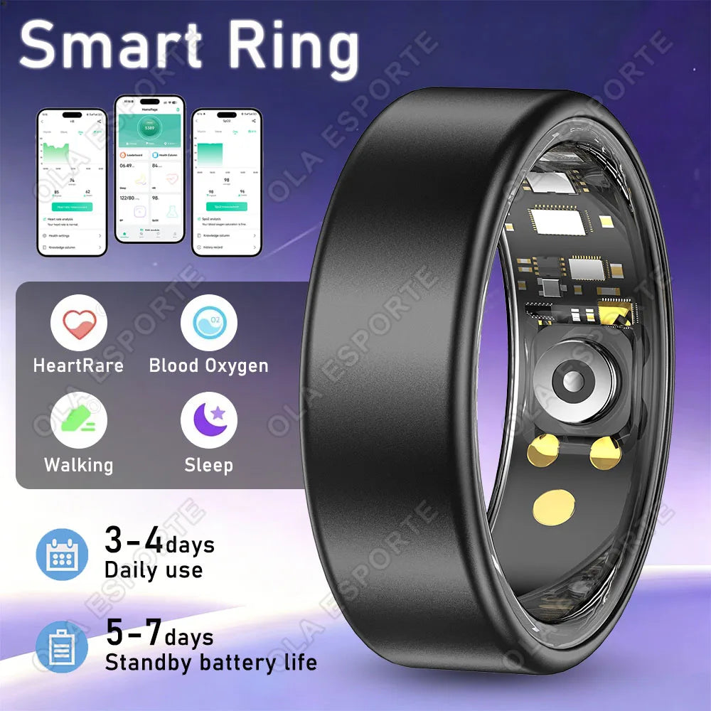 Ola Esporte Smart Ring – Heart Rate, SpO₂ & Sleep Tracker