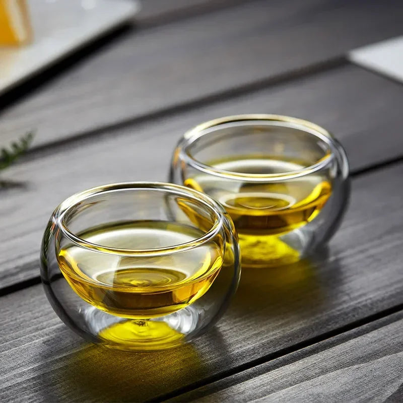 50ml 4/6pcs Glass Teacup Tea Infuser Teaware Heat Resistant High Temperature Explosion Proof Coffee Water Mug Drinkware Tea Set Oasis Select